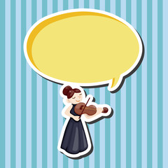 character musician violinist theme elements