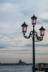 Fototapeta na wymiar lantern on the waterfront in Venice