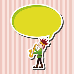 character musician saxophone theme elements