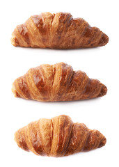 Sweet croissant pastry isolated