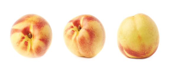 Single ripe nectarine isolated