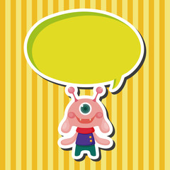 monster cartoon theme elements vector,eps