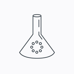 Laboratory bulb or beaker icon. Chemistry sign.