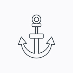 Anchor icon. Nautical drogue sign. Sea symbol.