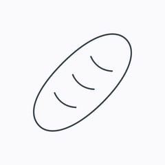 Bread icon. Natural food sign.