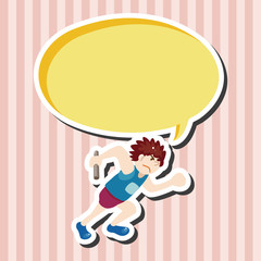 Track and field athletes theme elements vector,eps