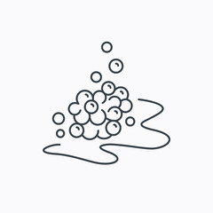 Bubbles icon. Foam for bathing sign.