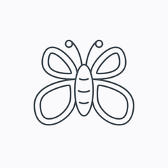 Butterfly icon. Dreaming sign.