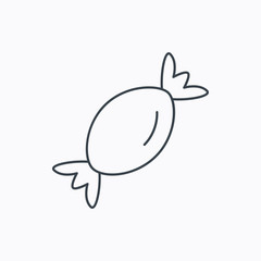 Candy icon. Sweet sugar lollipop sign.