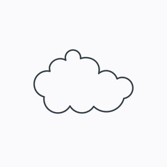 Cloud icon. Overcast weather sign.