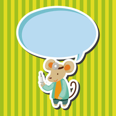 animal mouse doctor cartoon theme elements