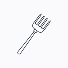 Pitchfork icon. Agriculture sign.