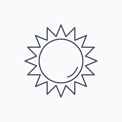 Sun rays icon. Summer sign.