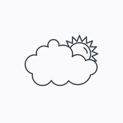 Sunny day icon. Summer sign.