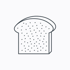 Toast icon. Sliced bread sign.