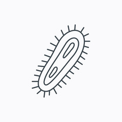 Bacteria icon. Medicine infection symbol.