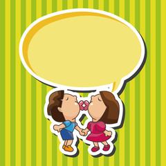 Valentine's day couple theme elements