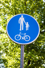 Bicycle Pedestrian road sign