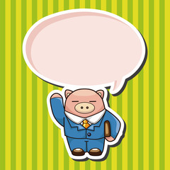 animal worker cartoon theme elements