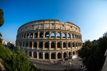 Fototapeta na wymiar Das Kolosseum Colosseo in Rom Italien