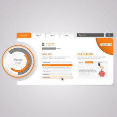 Website Template. Vector illustration.