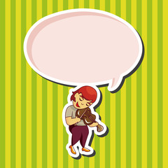 character musician violinist theme elements