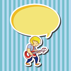 band member guitar player theme elements