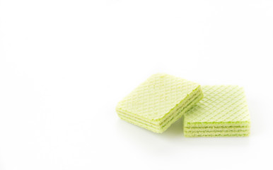 pandanus wafer on white background