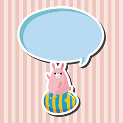 easter rabbit theme element vector,eps