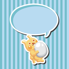 easter rabbit theme element vector,eps