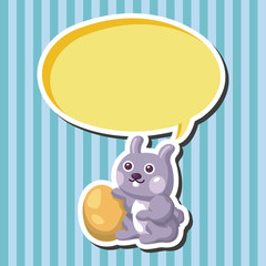 easter rabbit theme element vector,eps