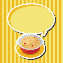 Corn chowder soup theme elements