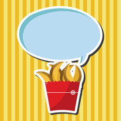 Fried foods theme french fries elements