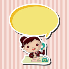 Office workers theme elements