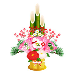 申　門松　年賀状