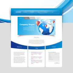 Business Website design template. Vector Design.