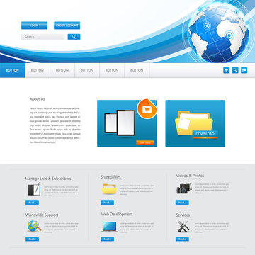 Business Website design template. Vector Design.
