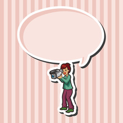 Reporter and photographer theme elements vector,eps