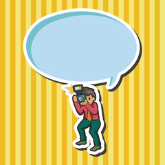 Reporter and photographer theme elements vector,eps