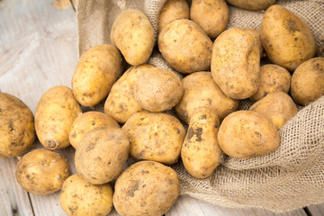 Potatoes Spilling out of Sack