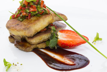 Roast goose liver