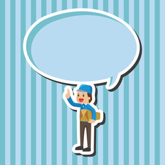 deliveryman theme elements vector,eps