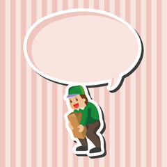 deliveryman theme elements vector,eps