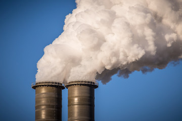 Factory with air pollution