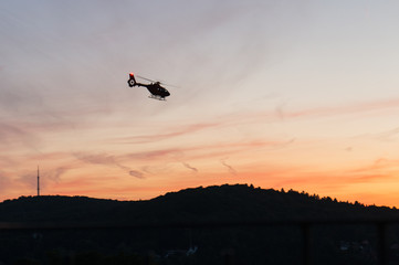 Helicopter in sunset © Waldemar Milz
