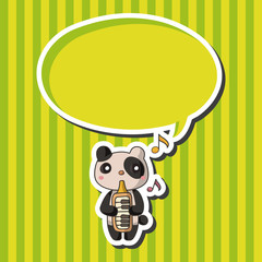 animal playing instrument cartoon theme elements