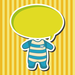Baby clothes theme elements