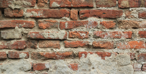 cracked concrete vintage brick wall background