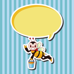 bee cartoon theme elements