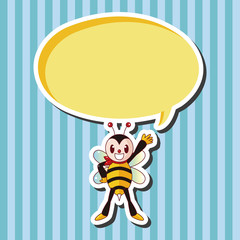 bee cartoon theme elements